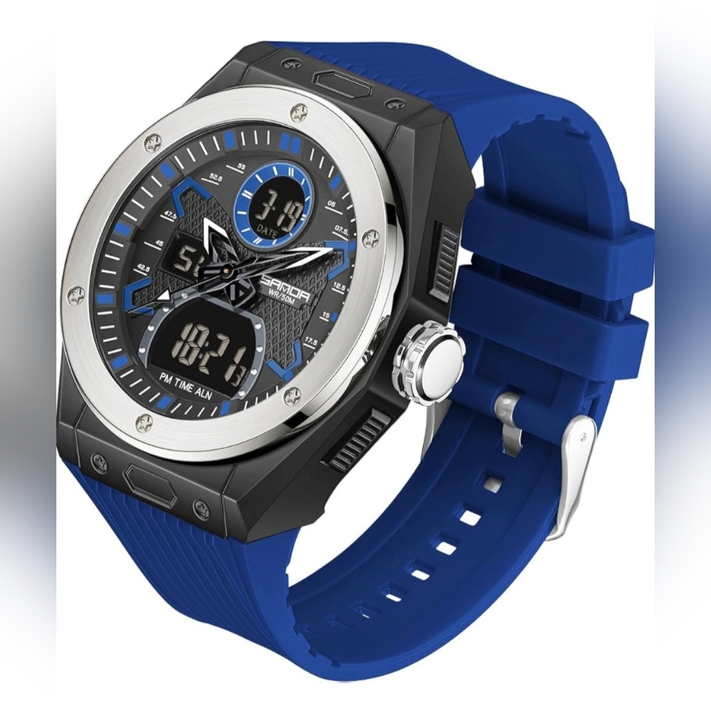 Men's Waterproof Tactical Stainless Steel Watch 5 ATM